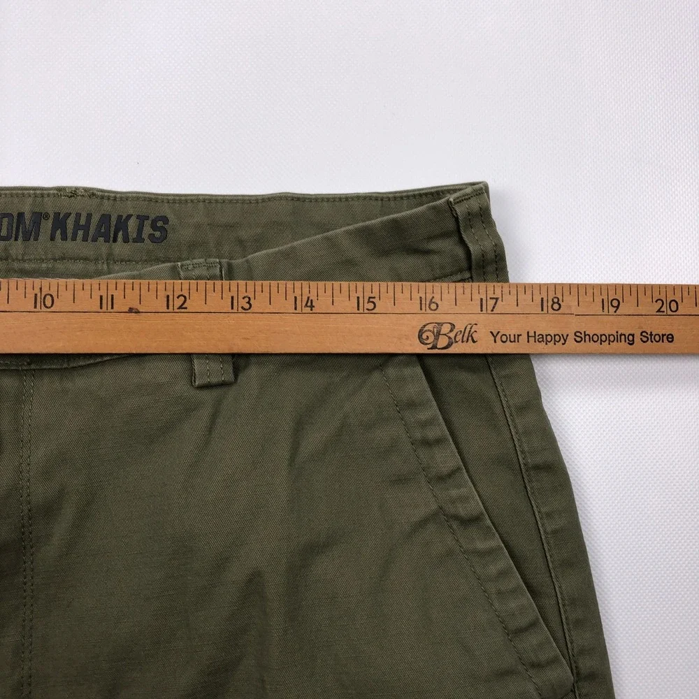 Duluth Trading Co Flex Ballroom Khakis Cargo Pants Men 34x30 Olive Green Relaxed
